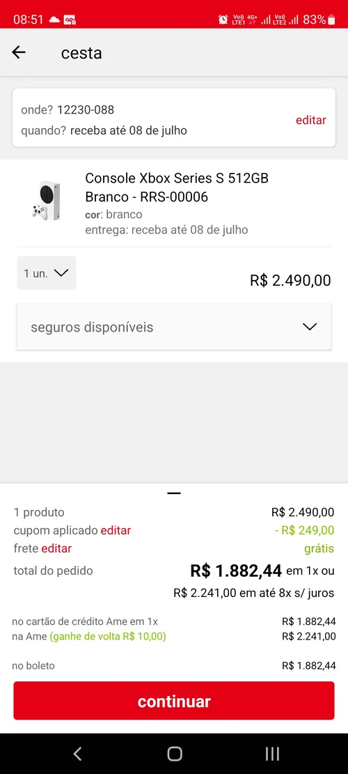 Imagem na descrição da promoção