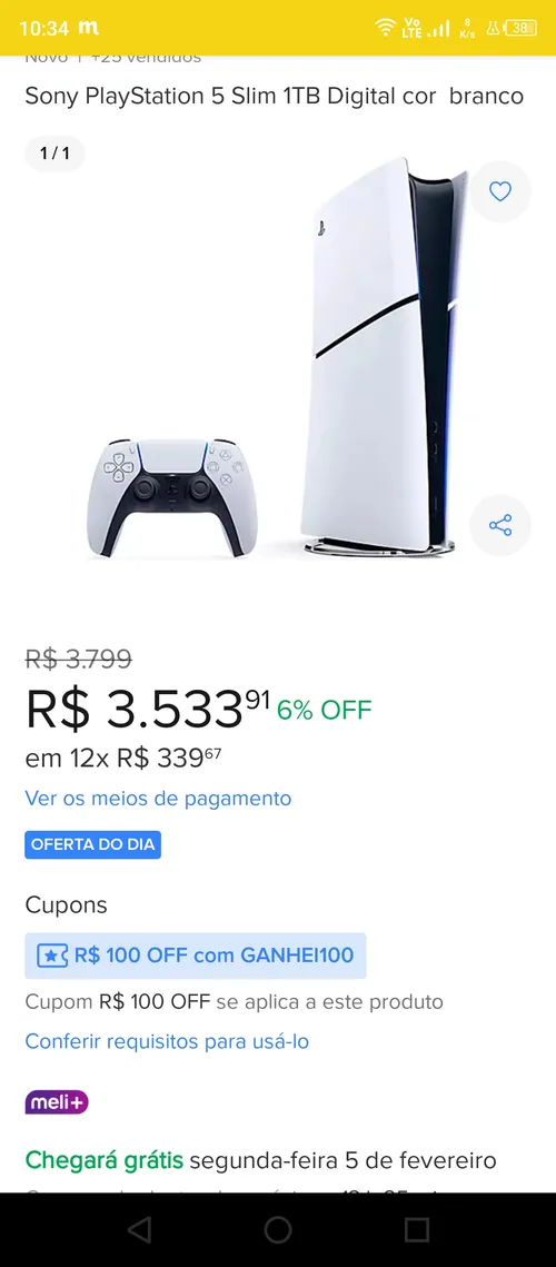 Imagem na descrição da promoção