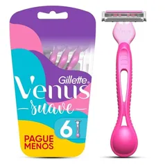 Gillette Venus Suave, Aparelho de Depilação Descartável com Aloe, 6 Uds