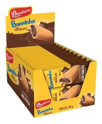 Pack Biscoito Lanchinho Recheio Chocolate Bauducco Recheadinho Caixa 500g