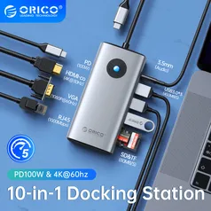 [9 Em 1] Docking Station Type C Hub To 4k60hz Hdmi-compatible Usb 3.0 Adapter Rj45 Pd