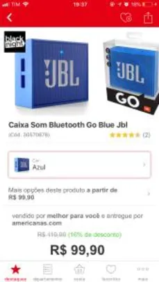 Caixa De Som Portátil Jbl Go Speaker Bluetooth - R$100