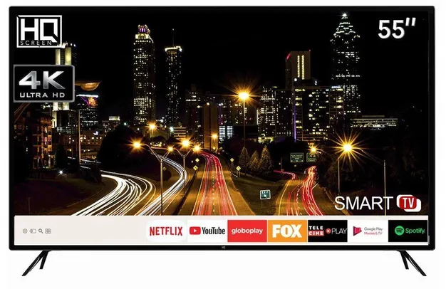 Smart TV LED 55" HQ Ultra HD 4K | R$1835