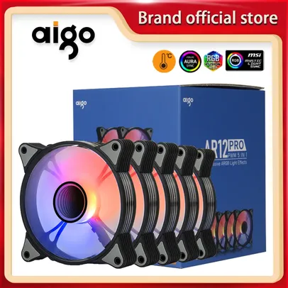 FAN Aigo AR12PRO 20mm, rgb, 4pin, pwm, cpu, 3pin5v, argb do espaço ilimitado, 12cm| 