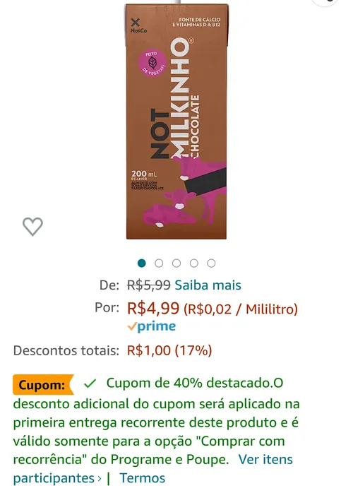 Imagem na descrição da promoção