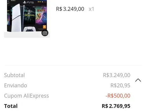 Imagem na descrição da promoção