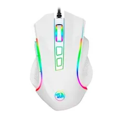 MOUSE REDRAGON GRIFFIN LUNAR WHITE RGB 7200DPI, M607W | R$100