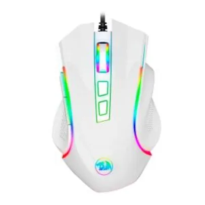 MOUSE REDRAGON GRIFFIN LUNAR WHITE RGB 7200DPI, M607W | R$100