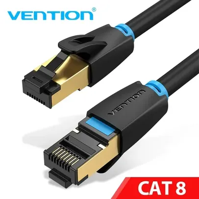 [Moedas] [C. Nova R$2] Vention CAT8 Cabo - 3 metros - Ethernet, Patch Cord para Roteador