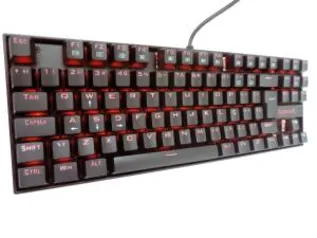 Teclado Mecânico Gamer Redragon Kumara K552, Switch Brown, Com Led, ABNT2, Black - R$212