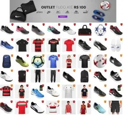 Outlet Netshoes Grandes Marcas, preço máximo R$100