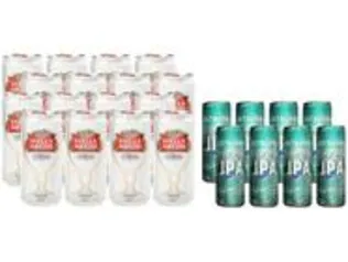 (24 unidades) Kit Cerveja Stella Artois 16 Unidades Lata