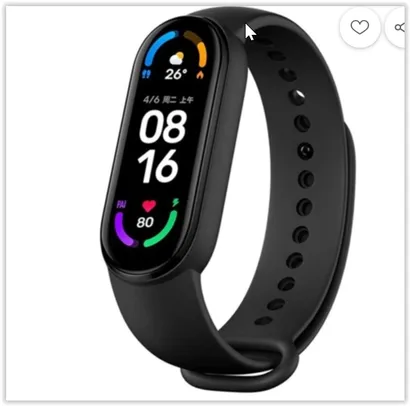 [AME R$ 106] Smartband Xiaomi Mi Band 6 Original - versão internacional preta R$ 156