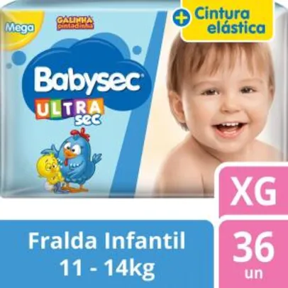 Fralda Babysec UltraSec Galinha Pintadinha XG 36 Unidades - R$22,90