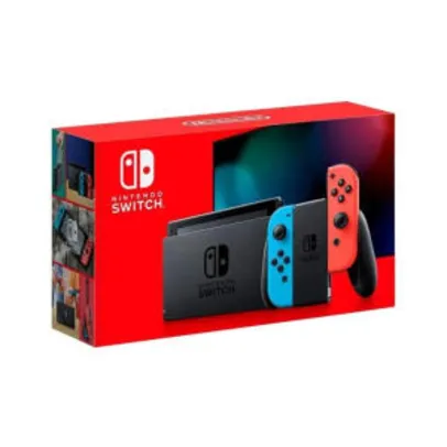 [APP+AME R$2229]Nintendo Switch Azul e Vermelho Neon R$2357