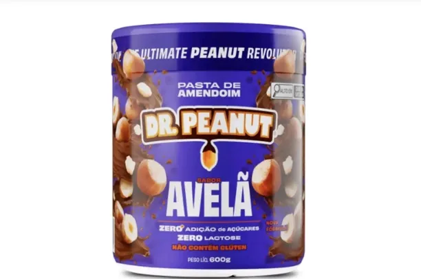 Pasta de Amendoim Sabor Avelã - Com Whey Protein 600g - Dr Peanut