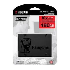 SSD 480GB Kingston SA400S37 500-450MB/S R$ 355