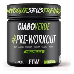 Suplemento Em Pó Ftw Diabo Verde Pre Treino Pre Workout 300g Sabor Maça Verde