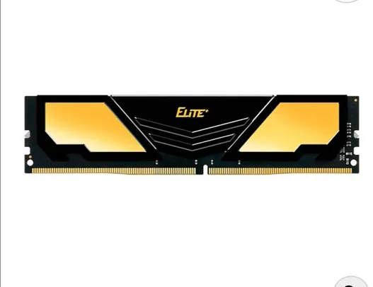 Memoria Team Group Elite Plus, 16GB (1x16GB), 3200MHz, DDR4, CL22, Preta e Dourada, TPD416G3200HC2201