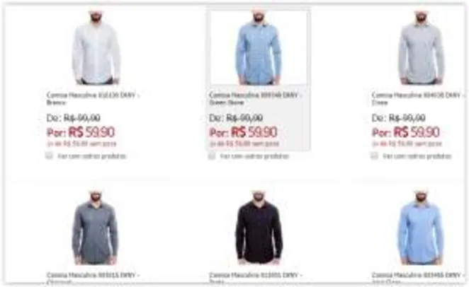 [Ponto Frio] Camisas Masculinas DKNY por R$ 60