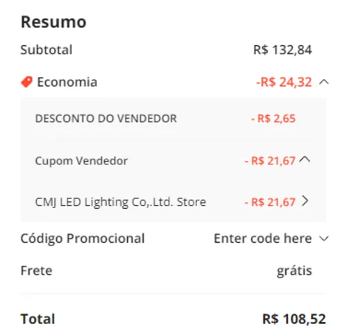 Imagem na descrição da promoção