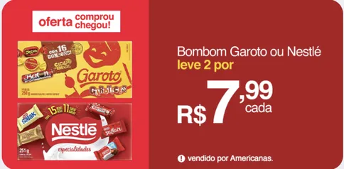 [APPL] [2 unid] Caixa de Bombom Garoto ou Nestlé