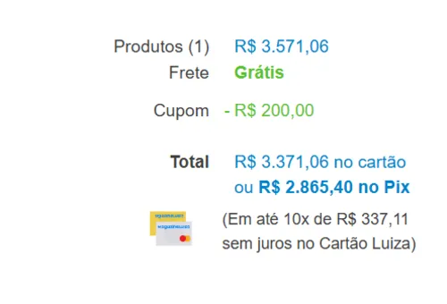 Imagem na descrição da promoção