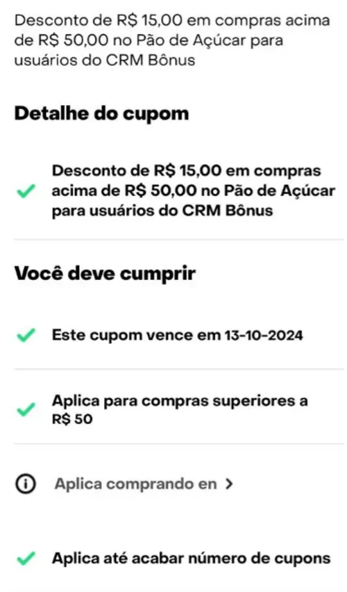 Imagem na descrição da promoção