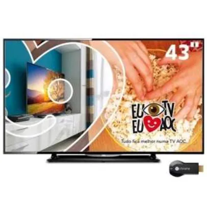 [PontoFrio] Tv LED 43" AOC + Chromecast por R$ 1434