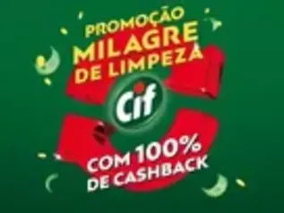 Cif: Promoção Milagre de Limpeza - 100% Cashback 