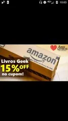 Desconto de 15% em livros Geek