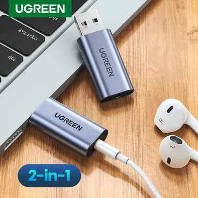 [Novos usuários] Placa de som USB Ugreen | R$10