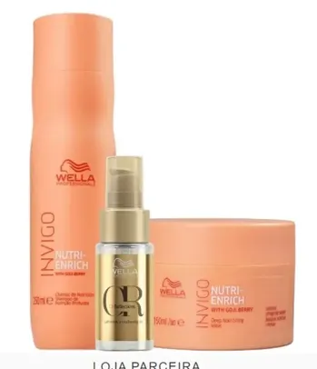 Kit Nutri Enrich Shampoo, Máscara e Oil Reflections - Wella ÚNICO