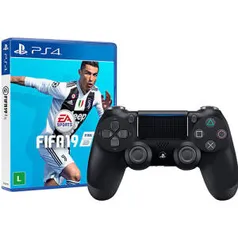 Só no App - Fifa 19 + Controle Sem fio Ps4