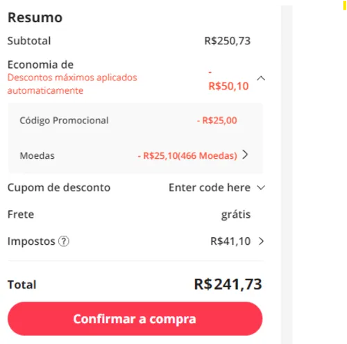 Imagem na descrição da promoção