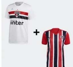 Camisa São Paulo FC I 20/21 + Camisa São Paulo FC II 20/21 + Garrafa Performance | R$216