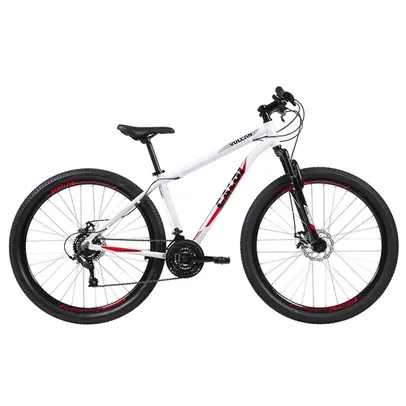 [AME SC R$ 647] Bicicleta Caloi Vulcan Aro 29 Freio à Disco 21 Marchas Branca - Tam.17