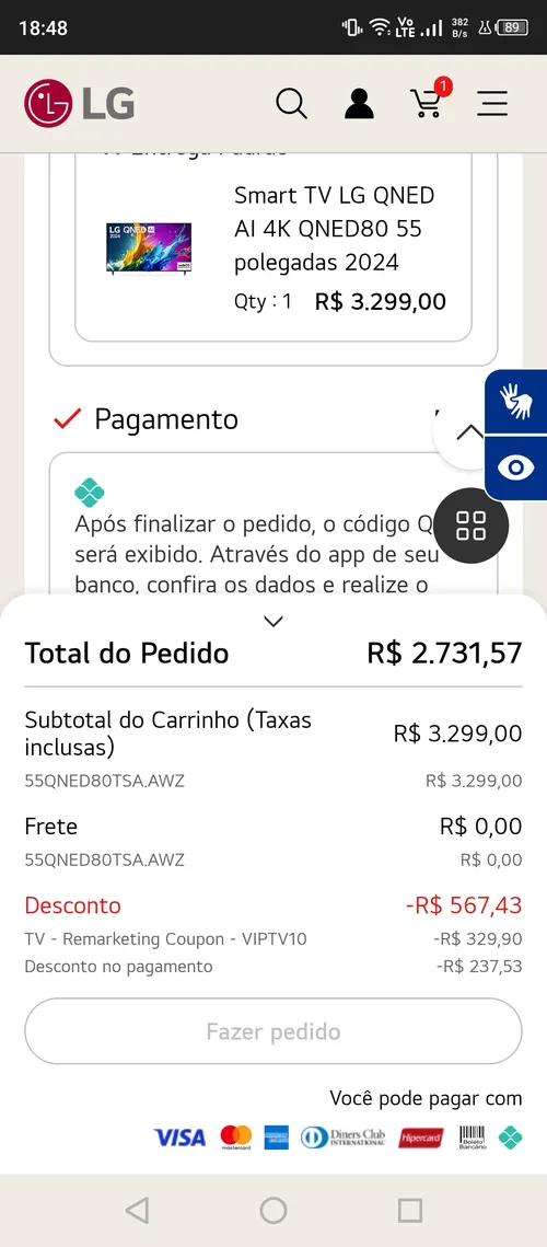 Imagem na descrição da promoção