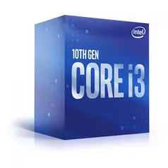 Processador Intel Core i3 10100F 3.60GHz (4.30GHz Turbo), 10ª Geração, 4-Cores 8-Threads, LGA 1200, S/ Vídeo BX8070110100F | R$599