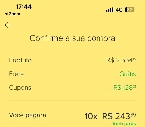 Imagem na descrição da promoção