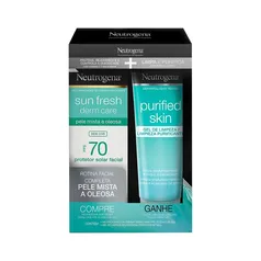 Neutrogena Sun Fresh Derm Care Protetor Solar 40g Fps70+60g Gel De  Limpeza Especial