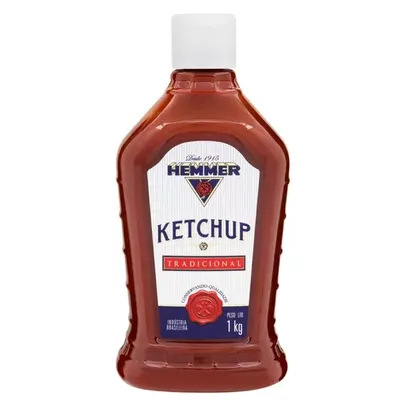 Ketchup Tradicional Hemmer sem glúten em squeeze 1 kg