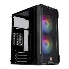 Gabinete Gamer TGT Jester Mid-Tower Lateral de Vidro Com 2 Fans Preto TGT-JSR-BKGF01