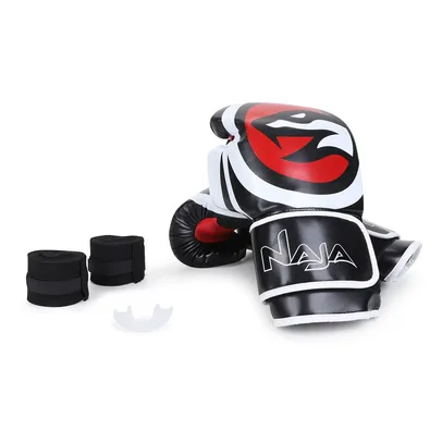 Kit Naja Luva de Boxe+Bandagem+Protetor Bucal Opp 14 Oz