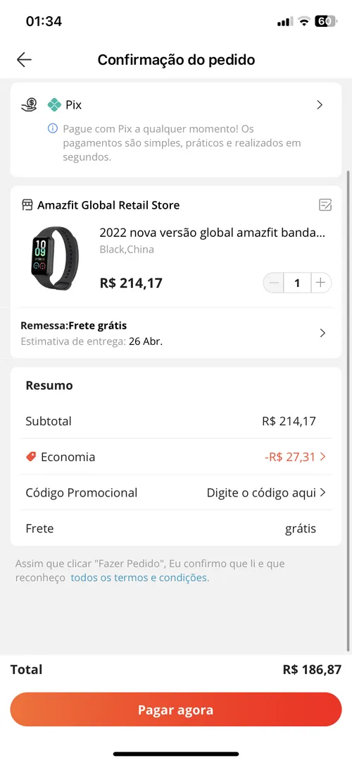 Imagem na descrição da promoção