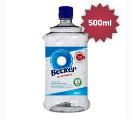 Álcool em Gel Becker 70% 500ml | R$ 10