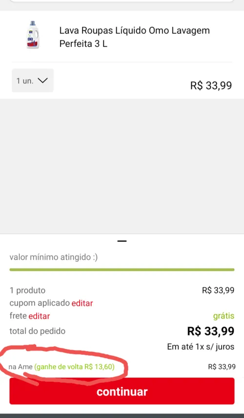 Imagem na descrição da promoção