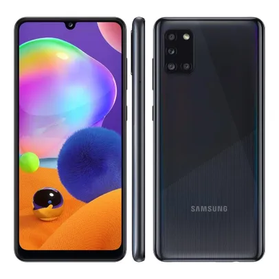 Smartphone Samsung Galaxy A31 128GB 4GB ram 6.4 Câmera Traseira Quádrupla 48MP + 5MP + 8MP + 5MP - Preto M