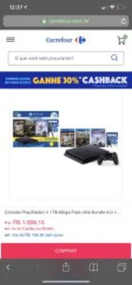 Console PlayStation 4 1TB Mega Pack Hits Bundle 6.0 + Controle DualShock + 3 meses PSPlus - PS4 - R$1699
