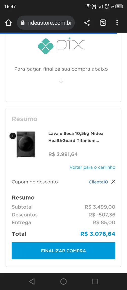 Imagem na descrição da promoção